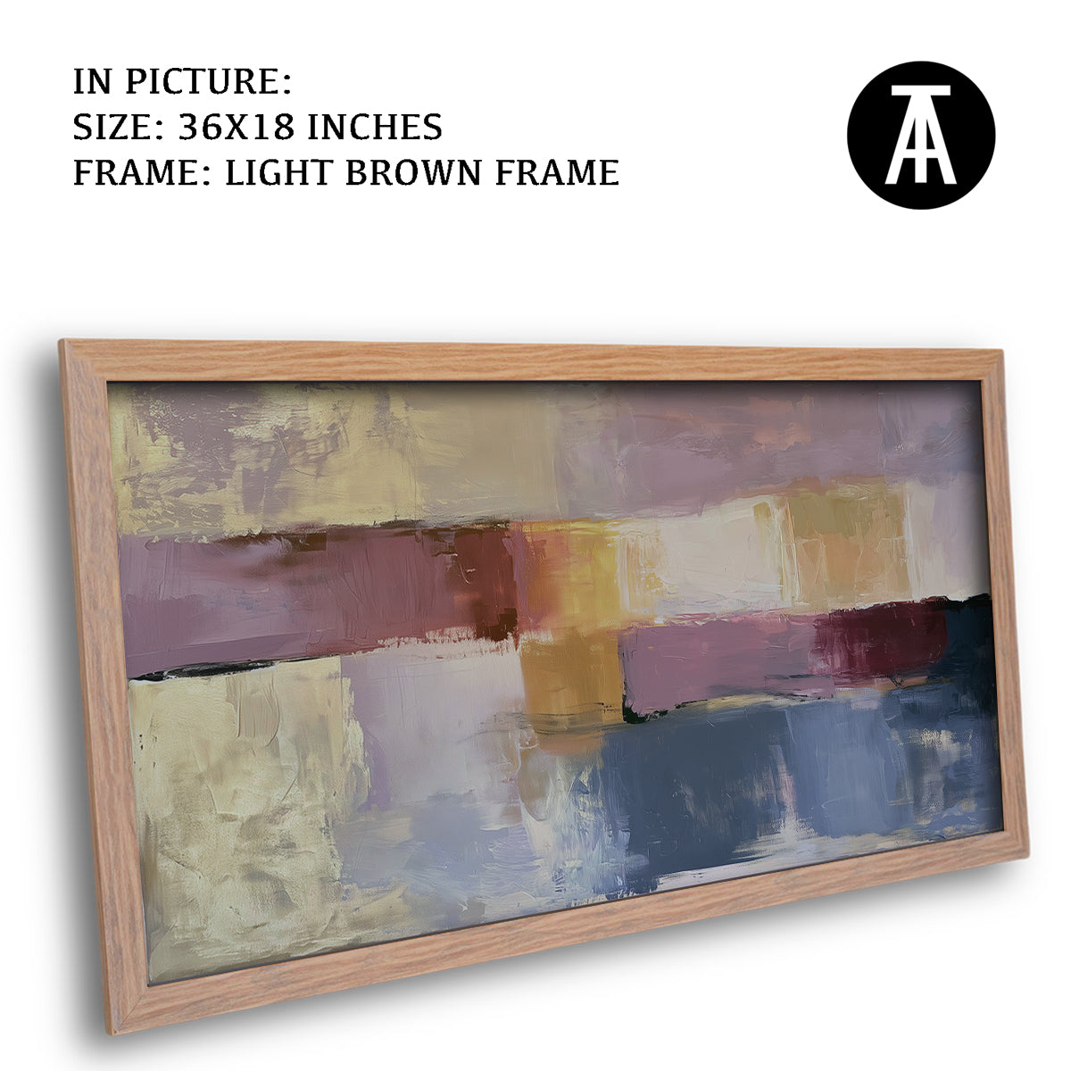 Artwork in Light Brown Frame