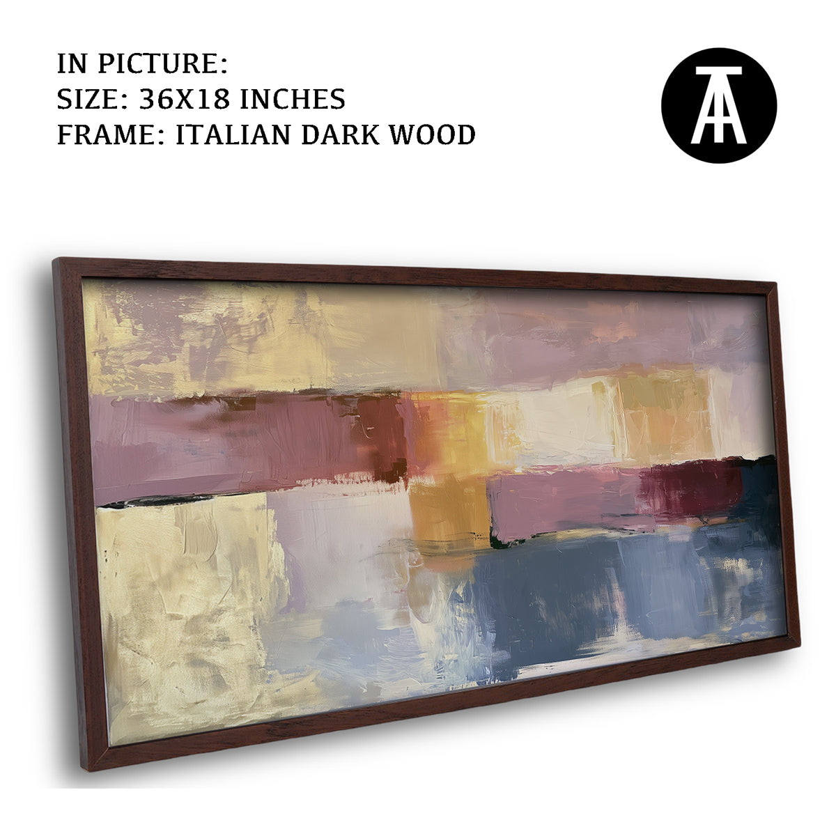 Artwork in Dark Wood Frame
