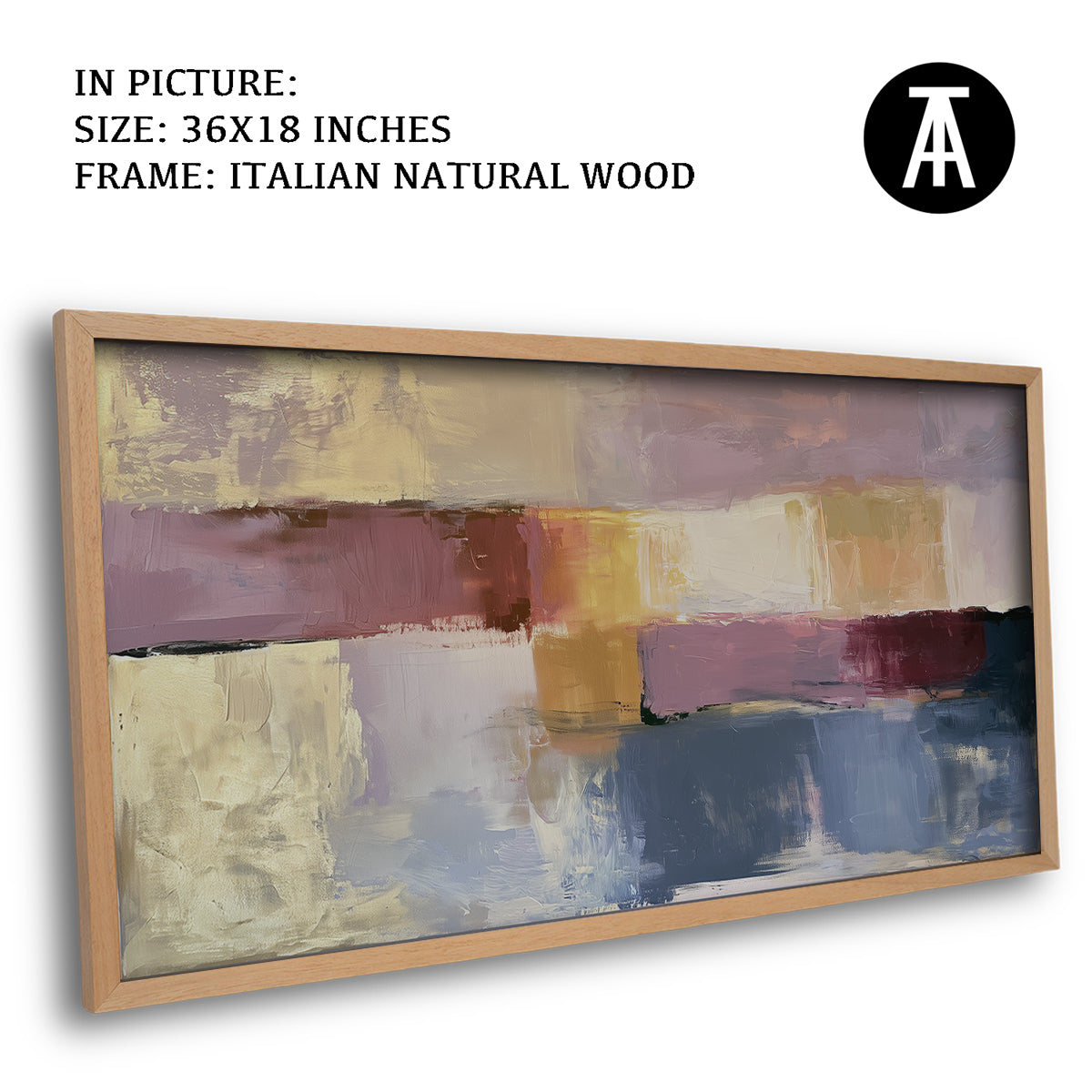 Artwork in Natural Wood Frame