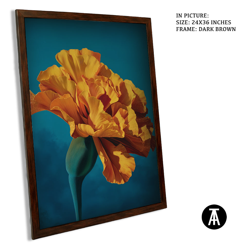 Artwork in Dark Brown Frame