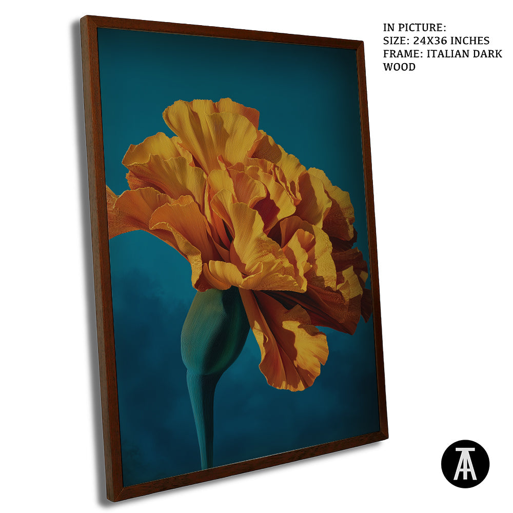 Artwork in Dark Wood Frame