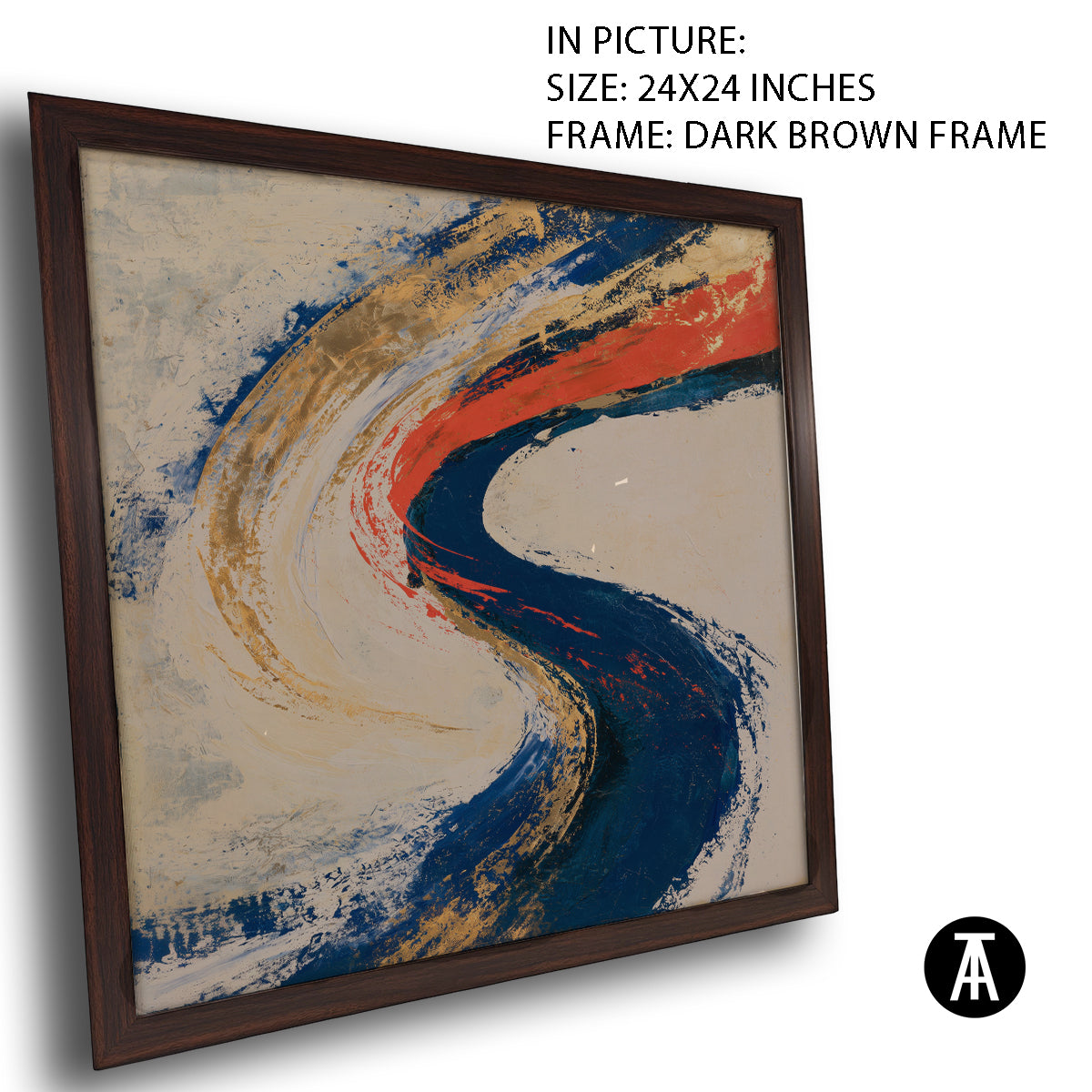 Artwork in Dark Brown Frame