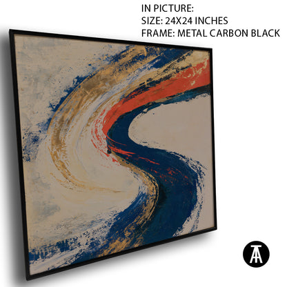 Artwork in Carbon Black Metal Frame