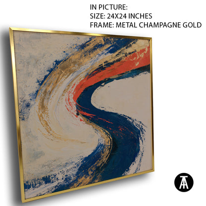 Artwork in Metal Champagne Gold Frame
