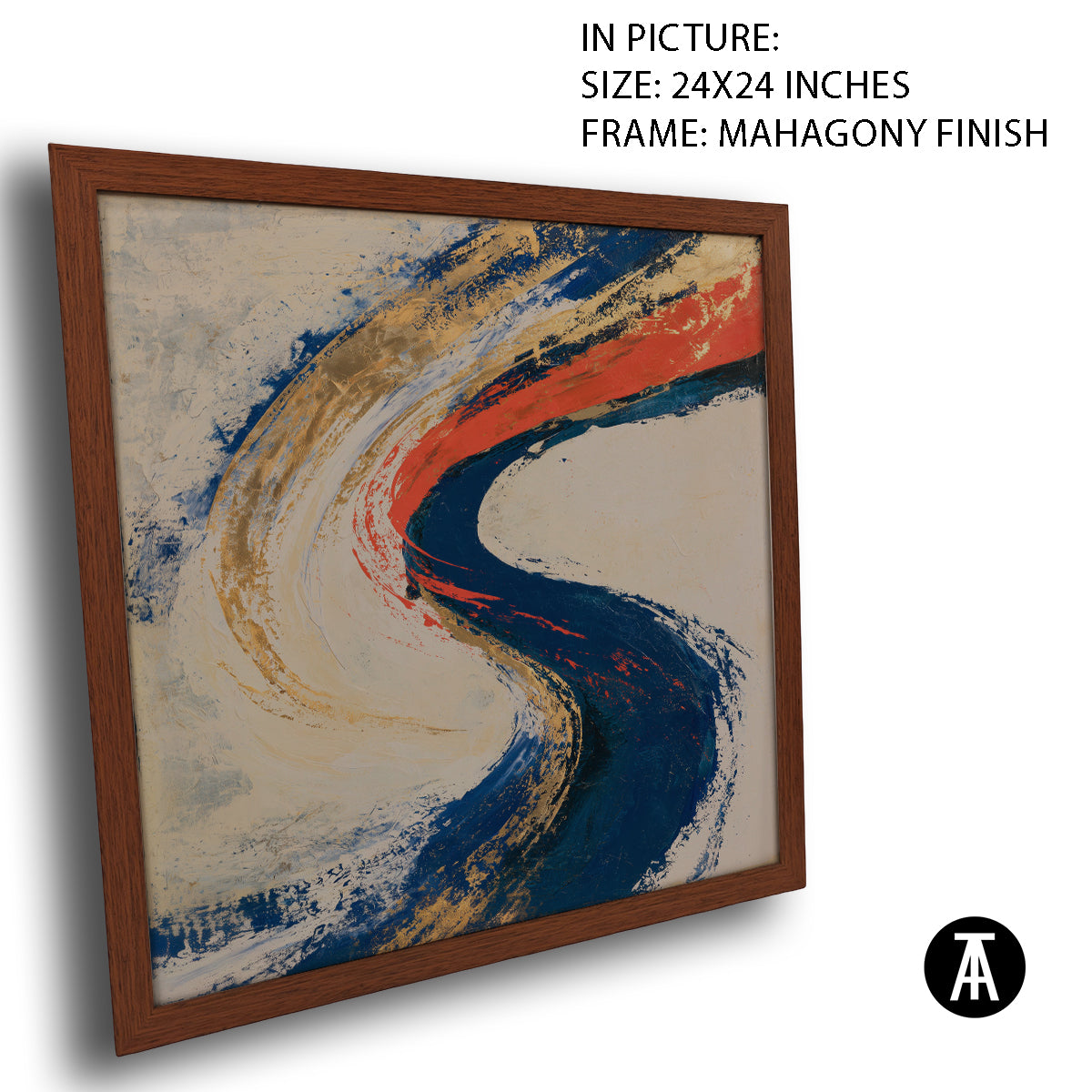 Artwork in Mahogany Finish Frame