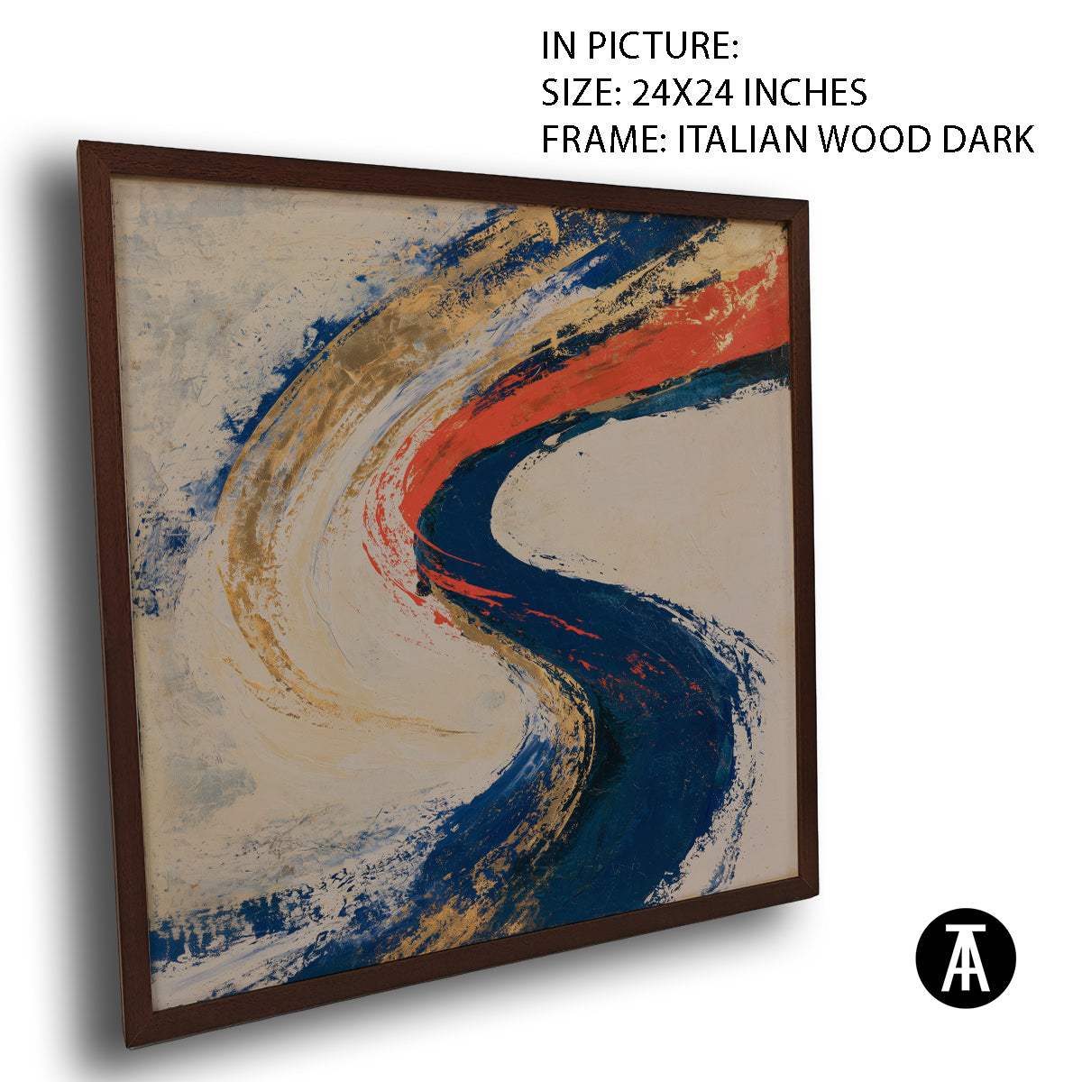 Artwork in Dark Wood Frame