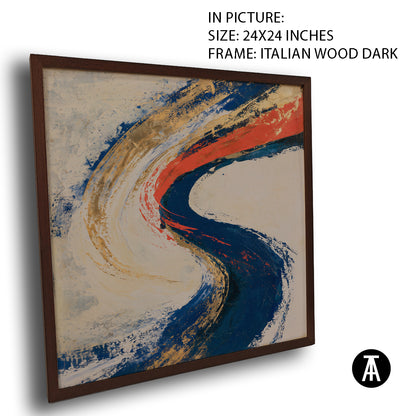 Artwork in Dark Wood Frame