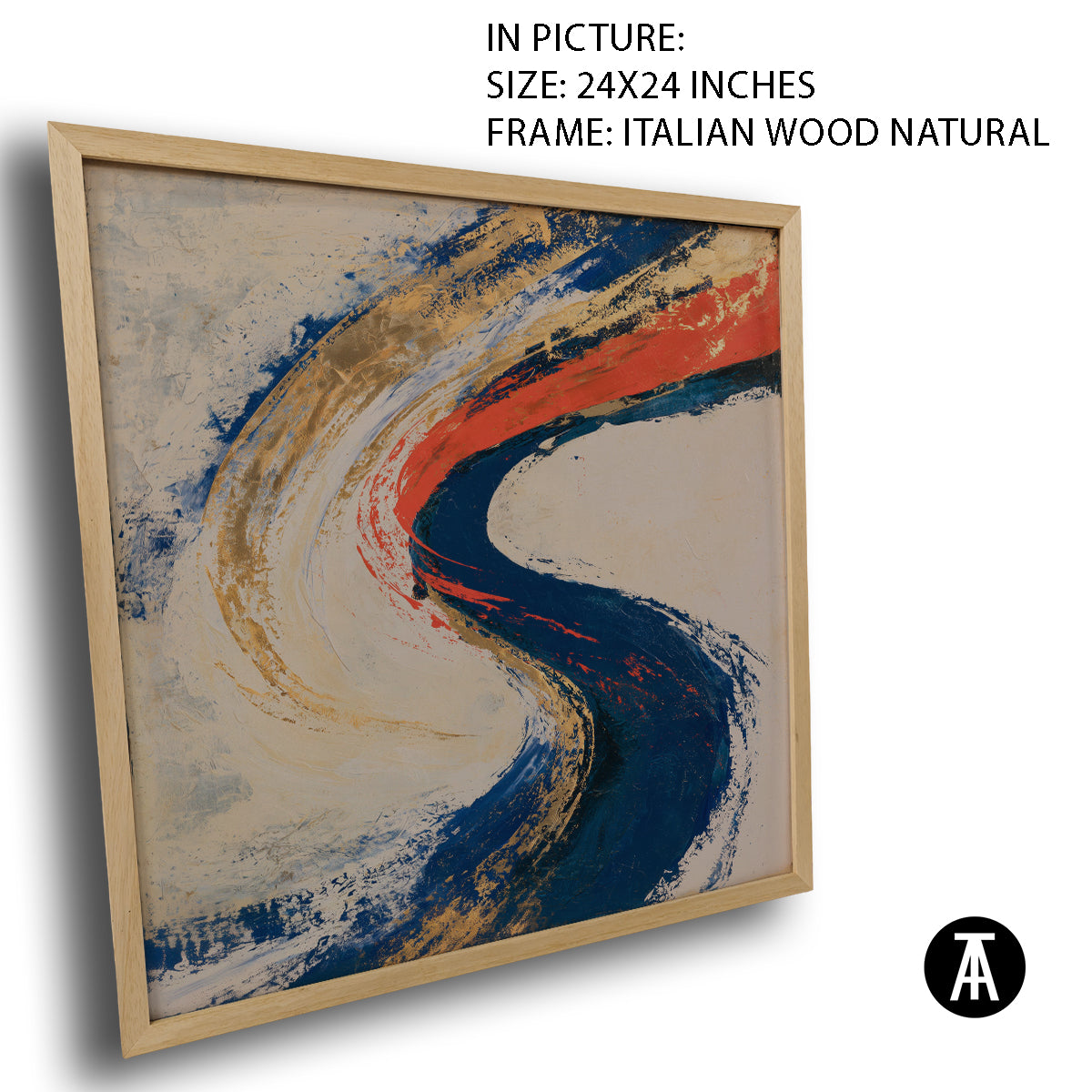 Artwork in Natural Wood Frame