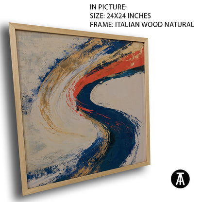 Artwork in Natural Wood Frame