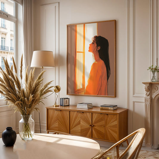 Minimalist Painting in a Lifestyle Setting