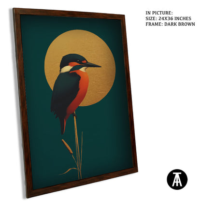 Artwork in Dark Brown Frame