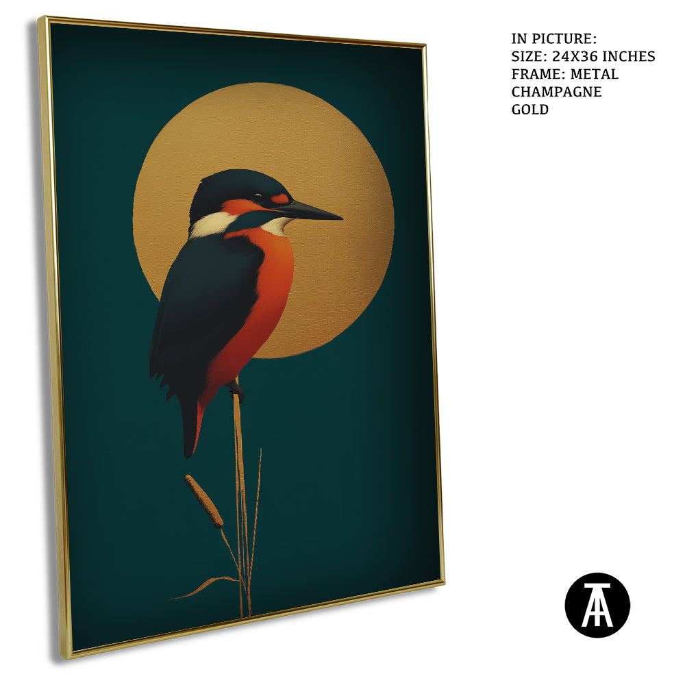 Artwork in Metal Champagne Gold Frame