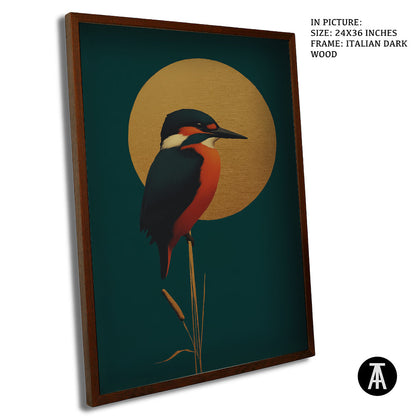 Artwork in Dark Wood Frame