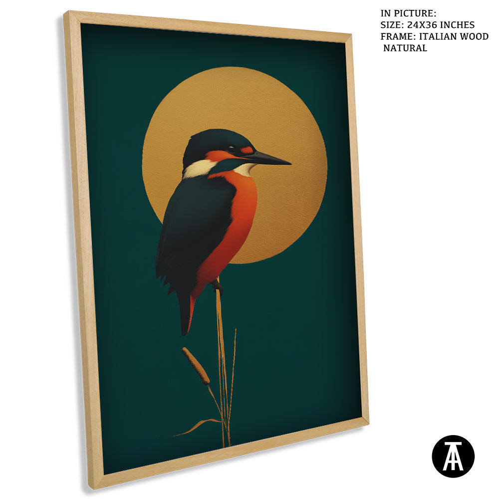 Artwork in Natural Wood Frame