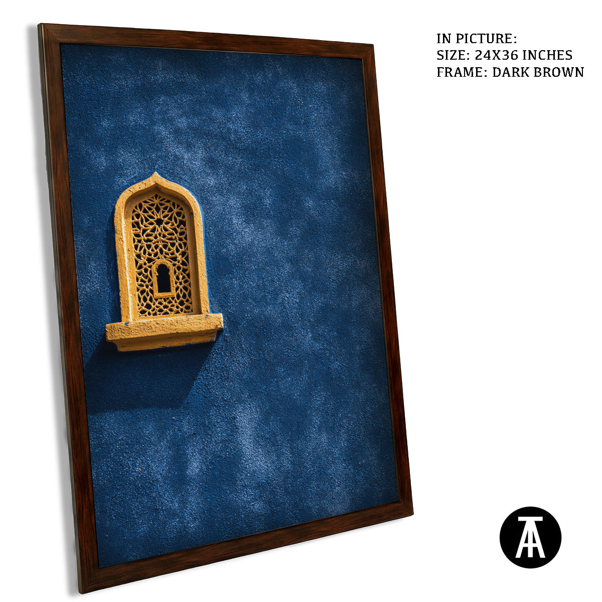 Artwork in Dark Brown Frame