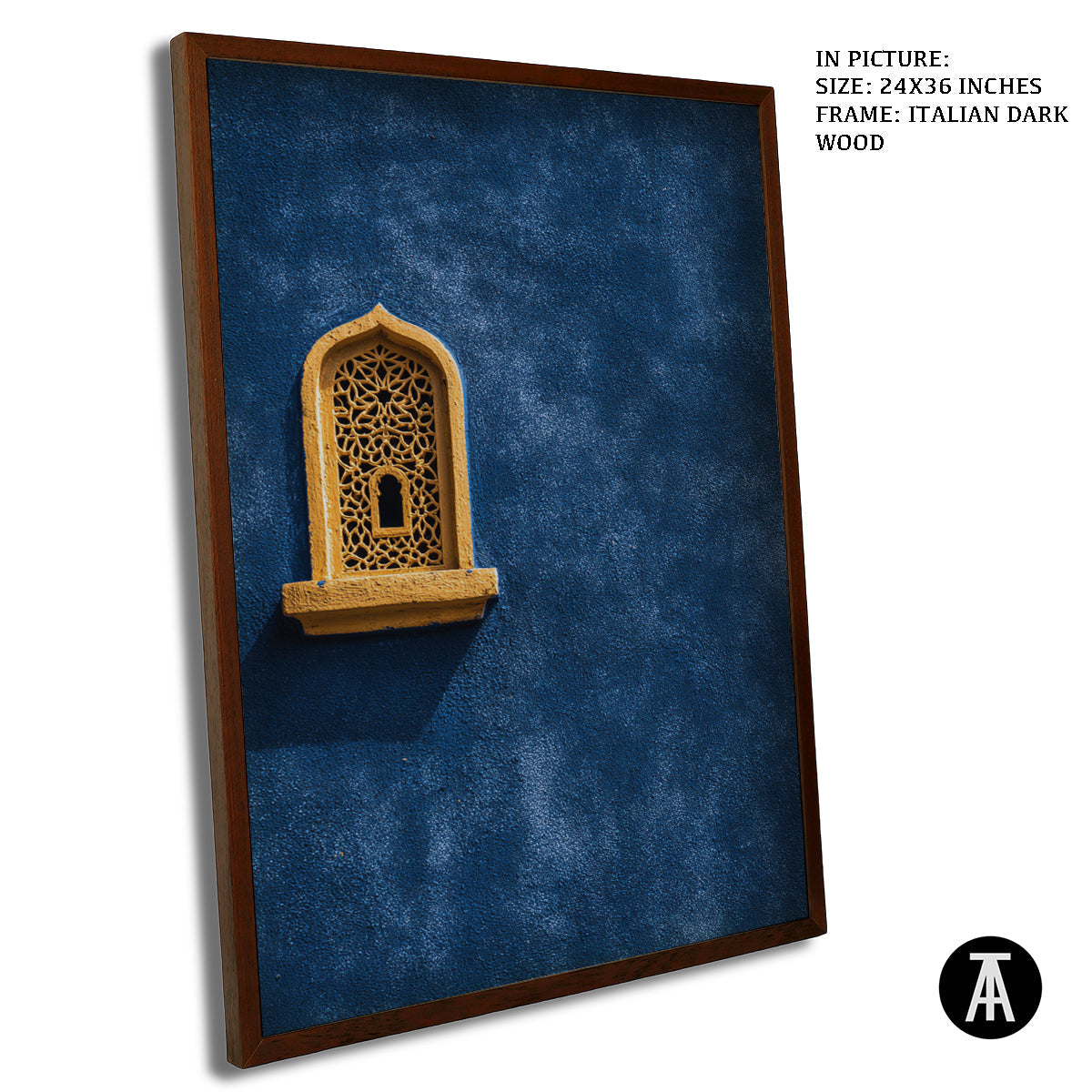 Artwork in Dark Wood Frame