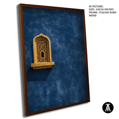 Artwork in Dark Wood Frame