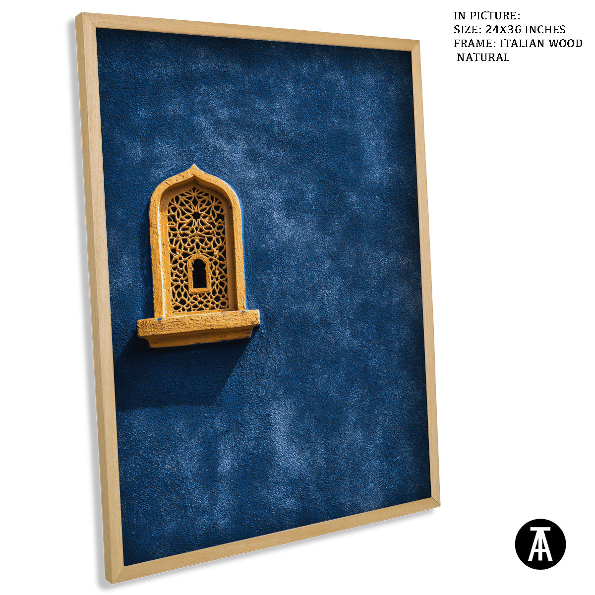 Artwork in Natural Wood Frame