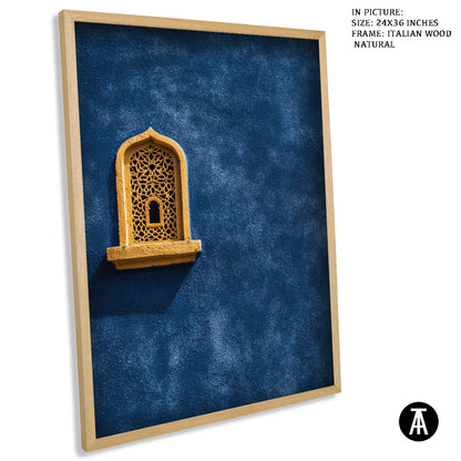 Artwork in Natural Wood Frame