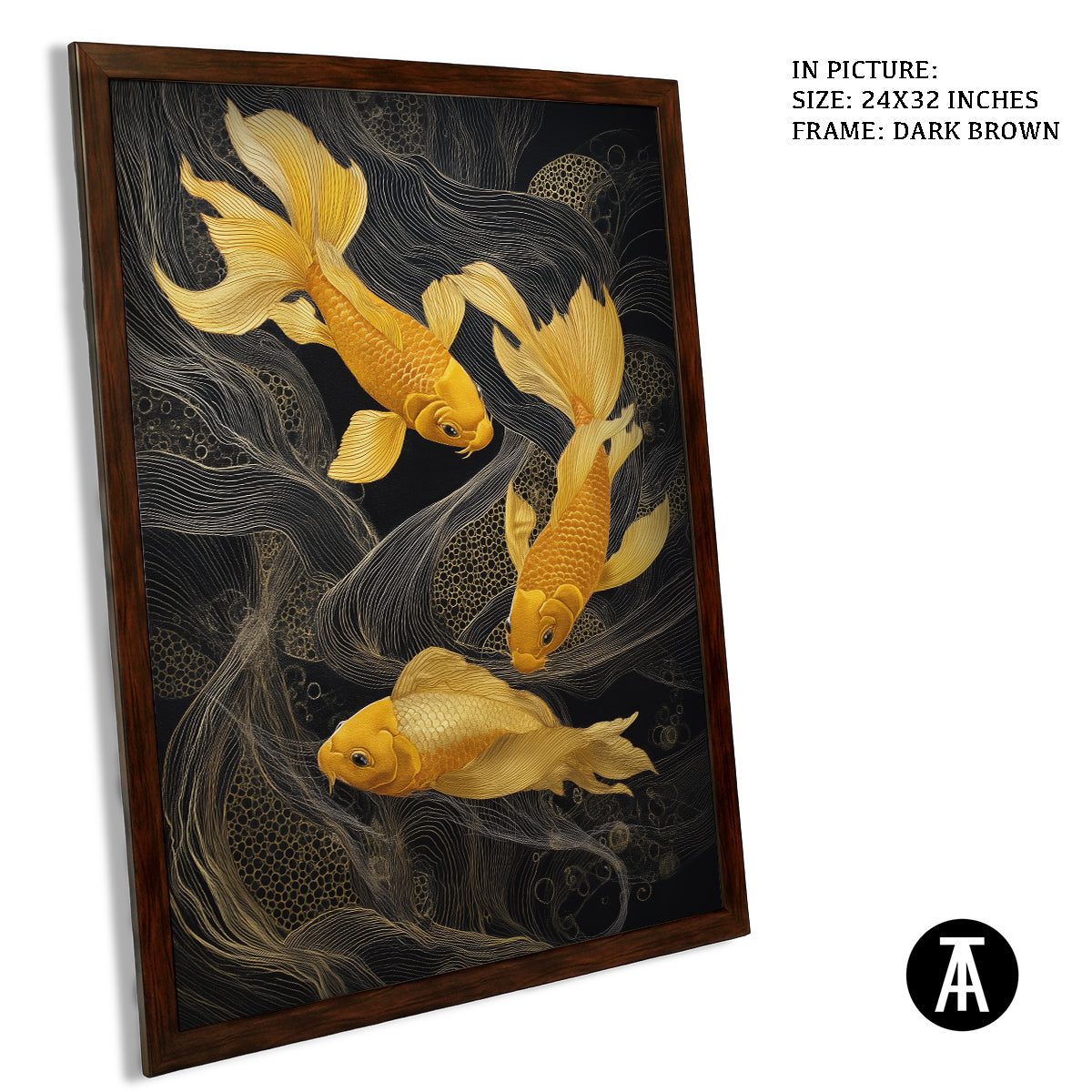 Artwork in Metal Champagne Gold Frame