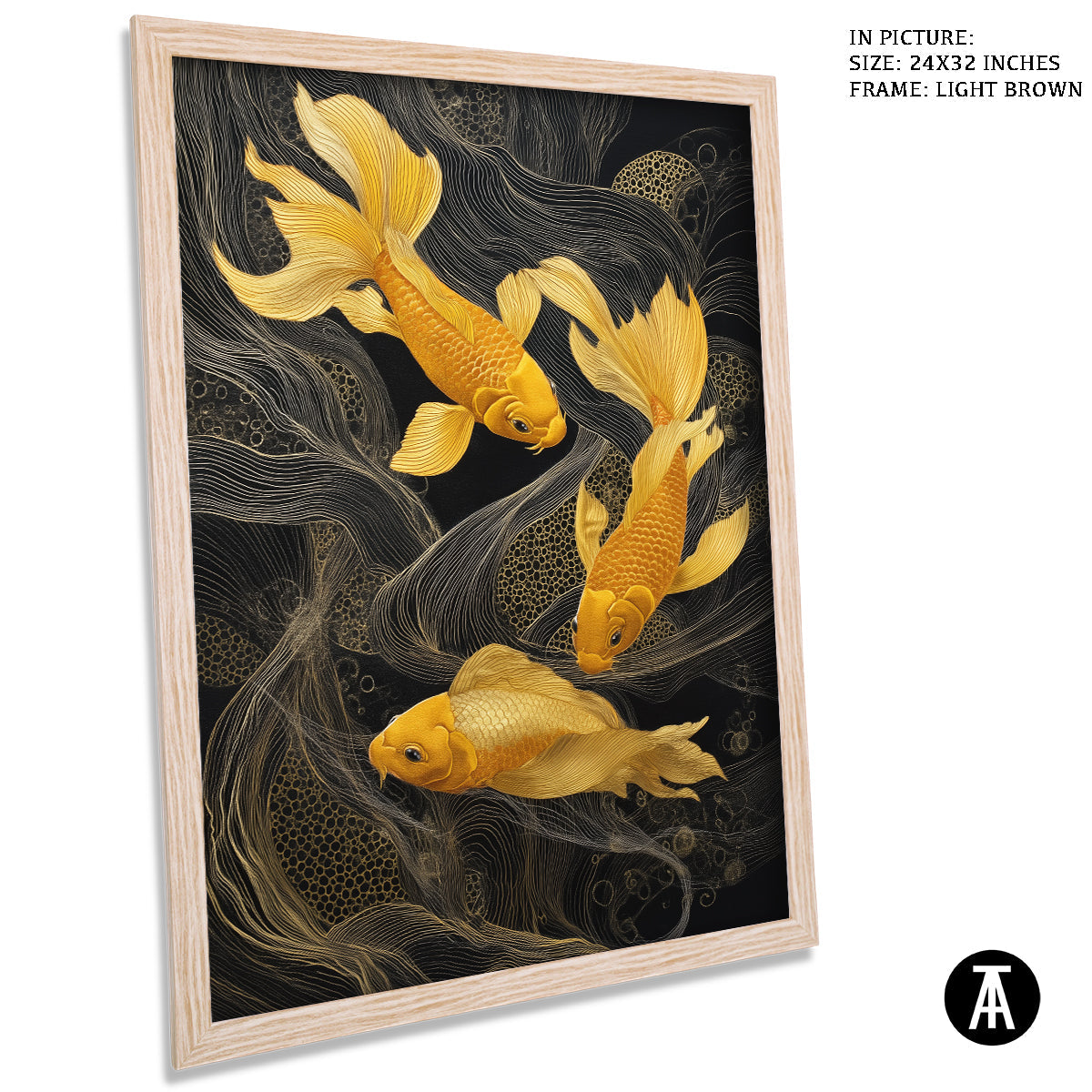 Artwork in Dark Brown Frame