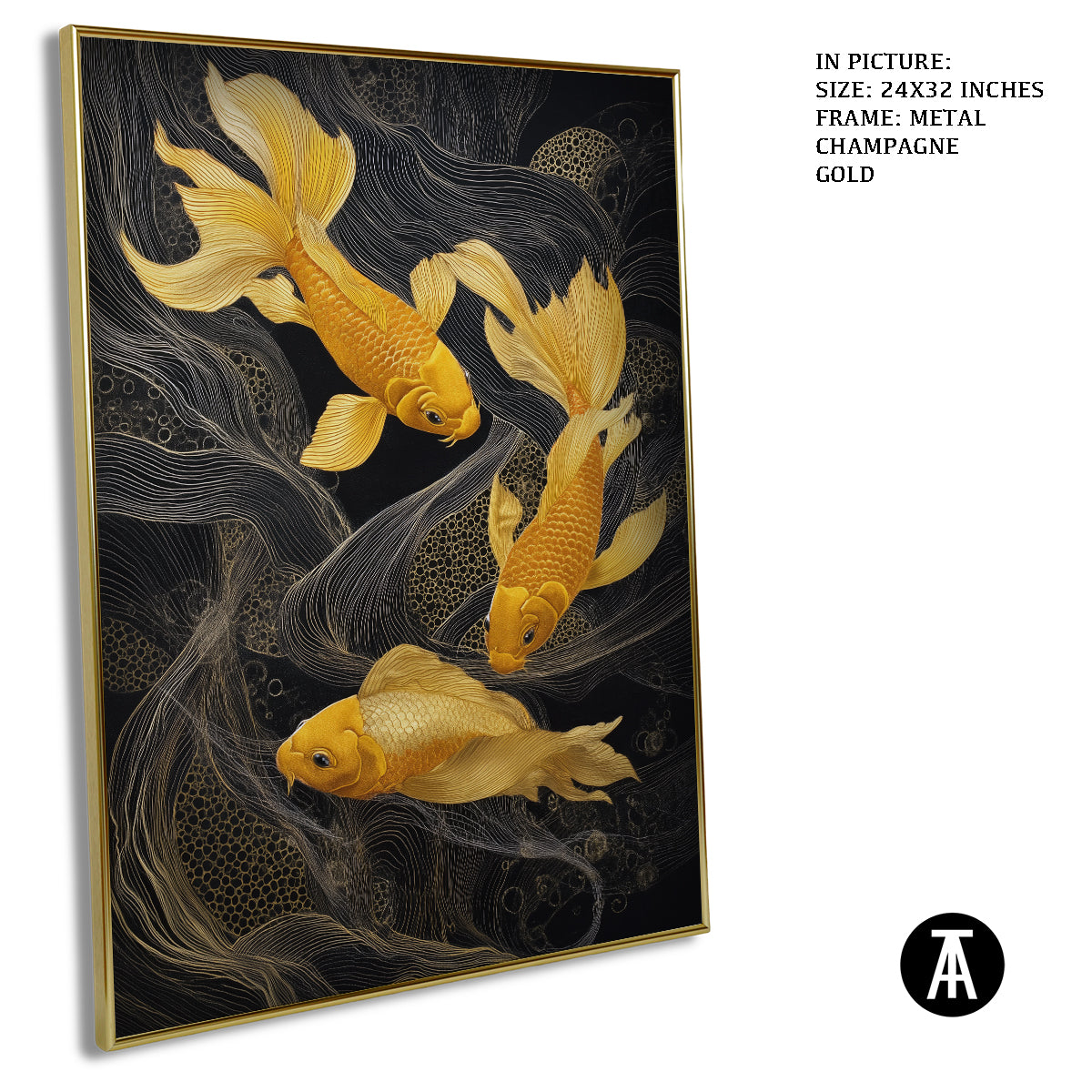 Artwork in Light Brown Frame