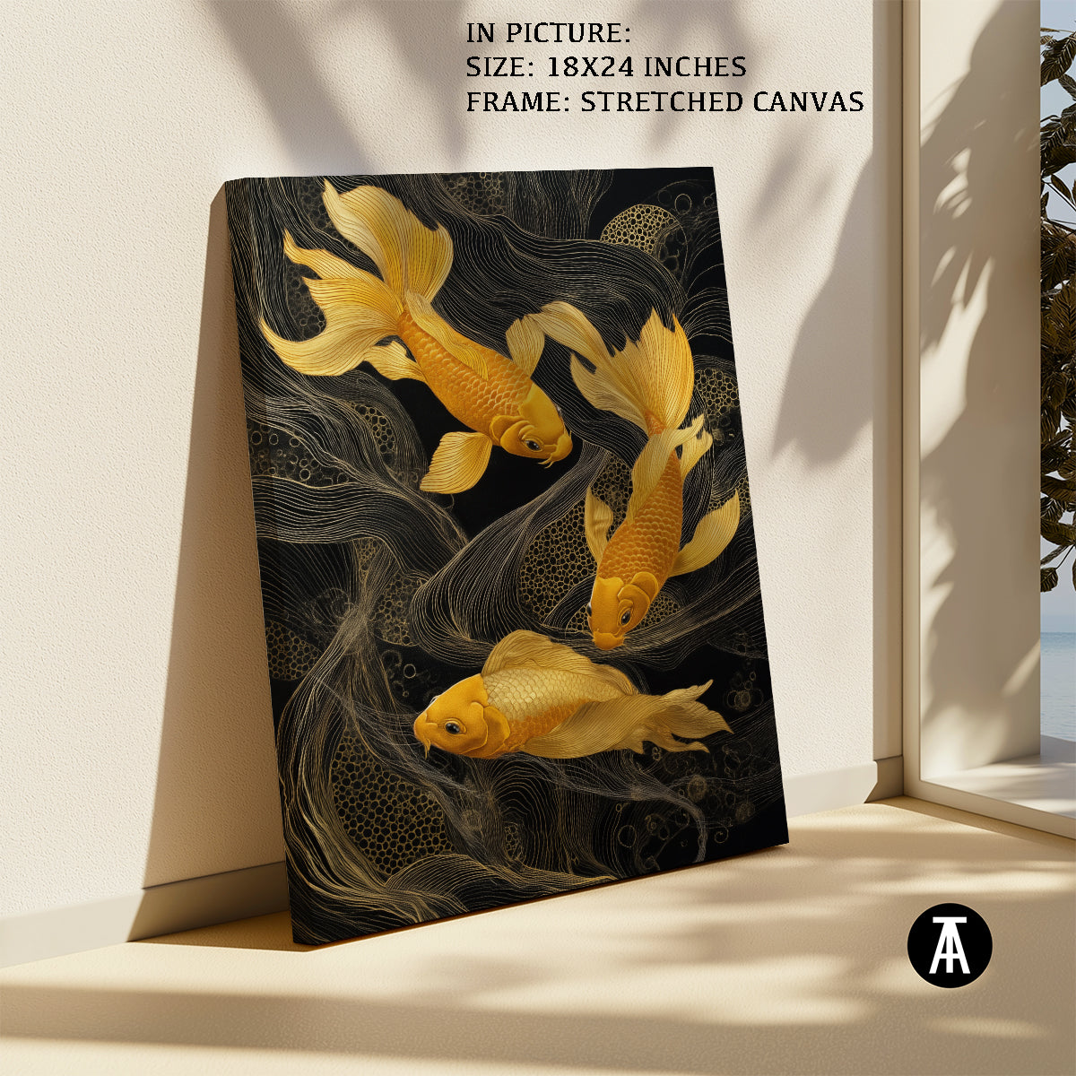 Artwork in Natural Wood Frame