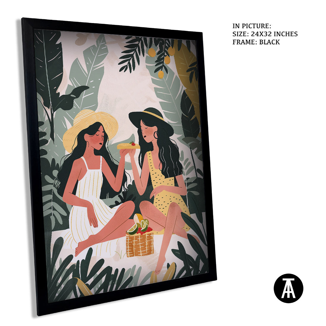 Sample Artwork in Black Frame