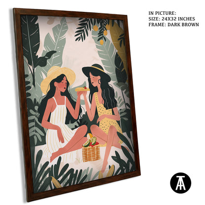 Sample Artwork in Dark Brown Frame