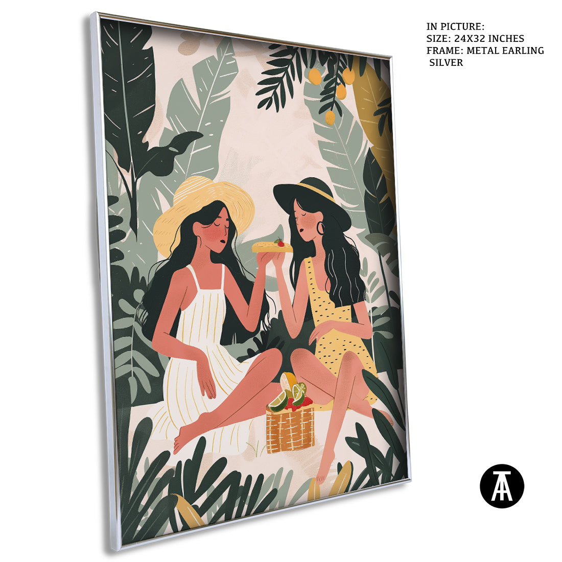 Sample Artwork in Earling Silver Metal Frame