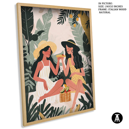 Sample Artwork in Italian Wood Framing Natural