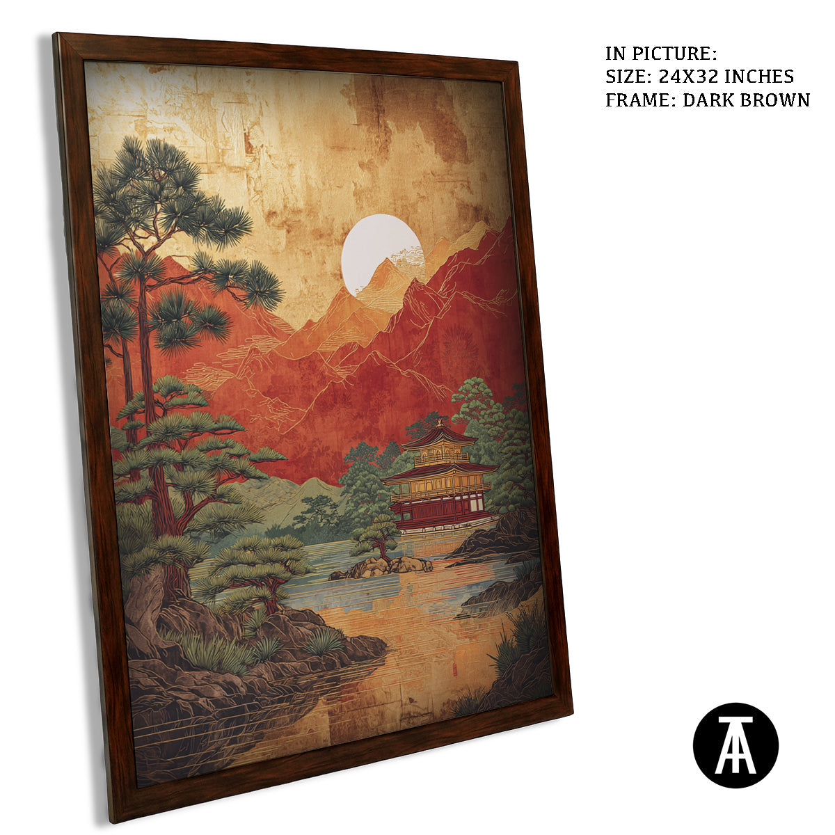 Artwork in Metal Champagne Gold Frame