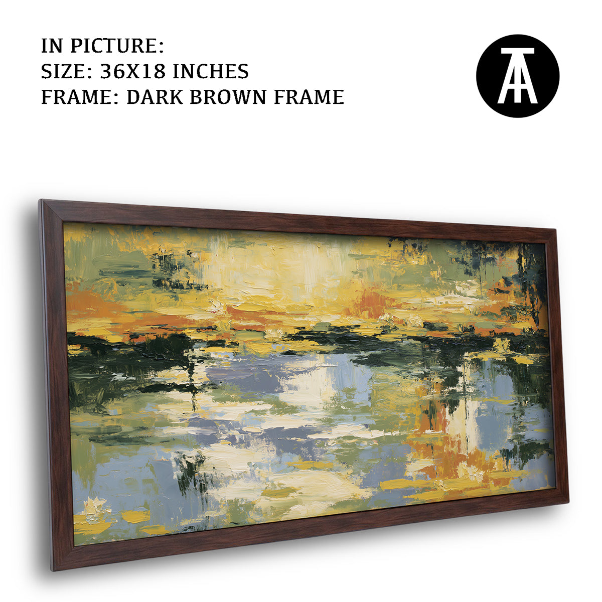 Artwork in Dark Brown Frame