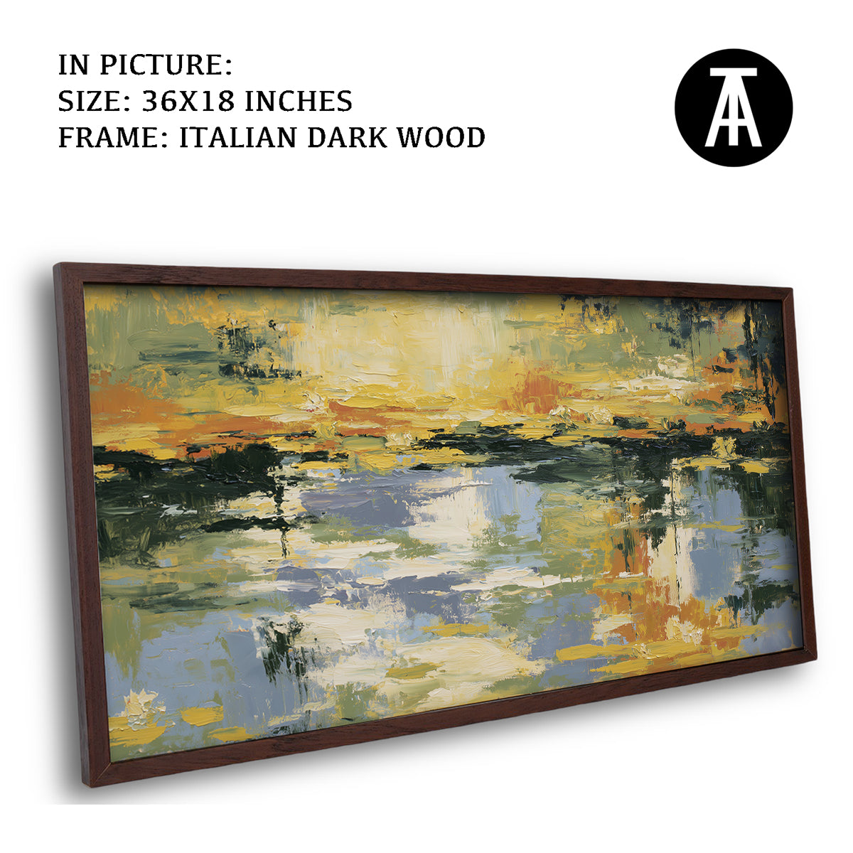 Artwork in Dark Wood Frame