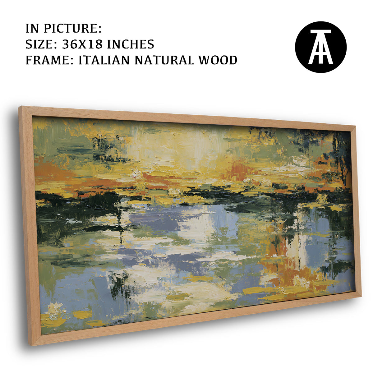 Artwork in Natural Wood Frame