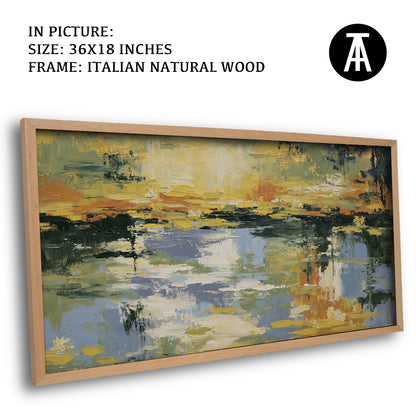 Artwork in Natural Wood Frame