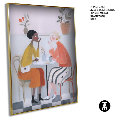 Artwork in Metal Champagne Gold Frame