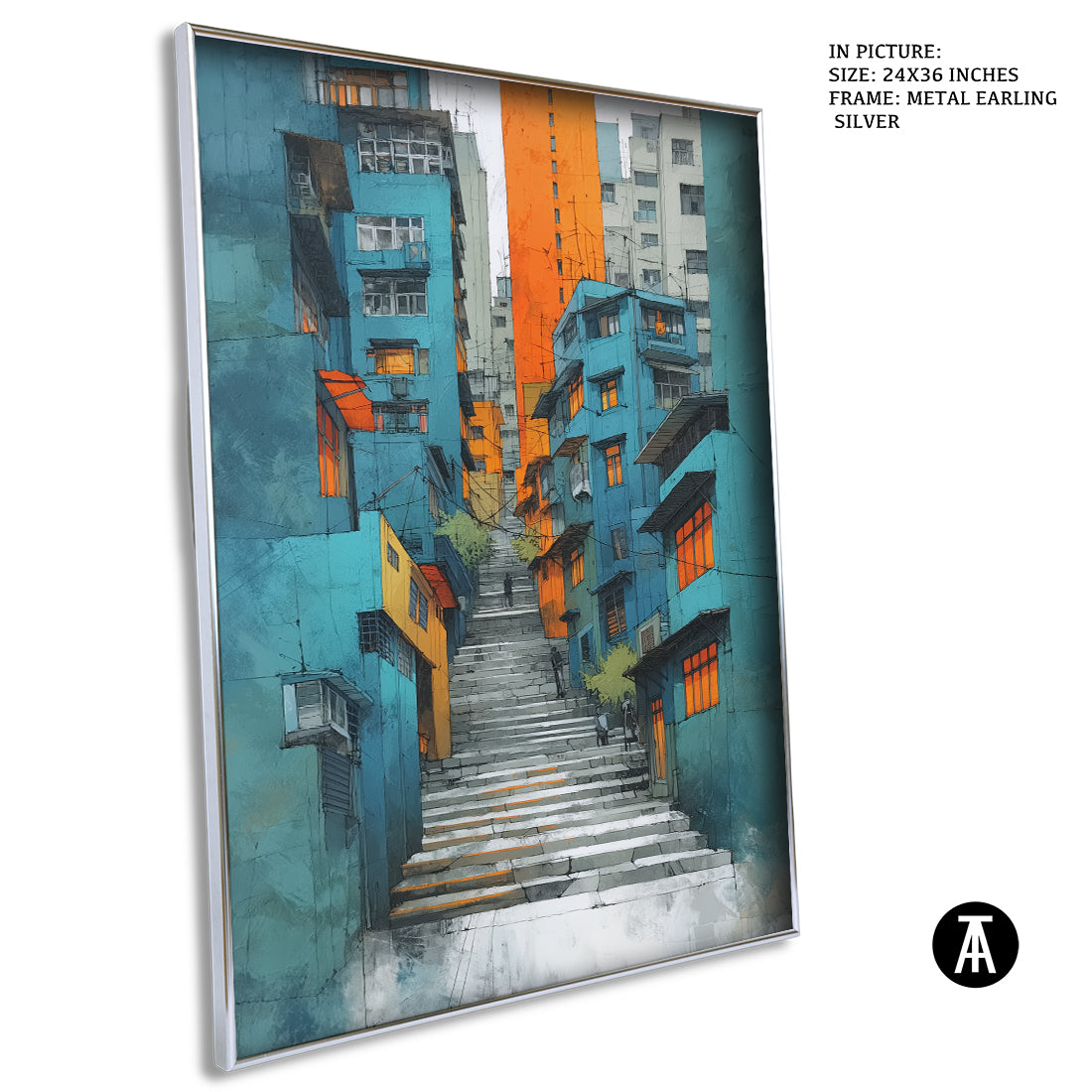 Artwork in Metal Earling Silver Frame