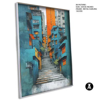 Artwork in Metal Earling Silver Frame