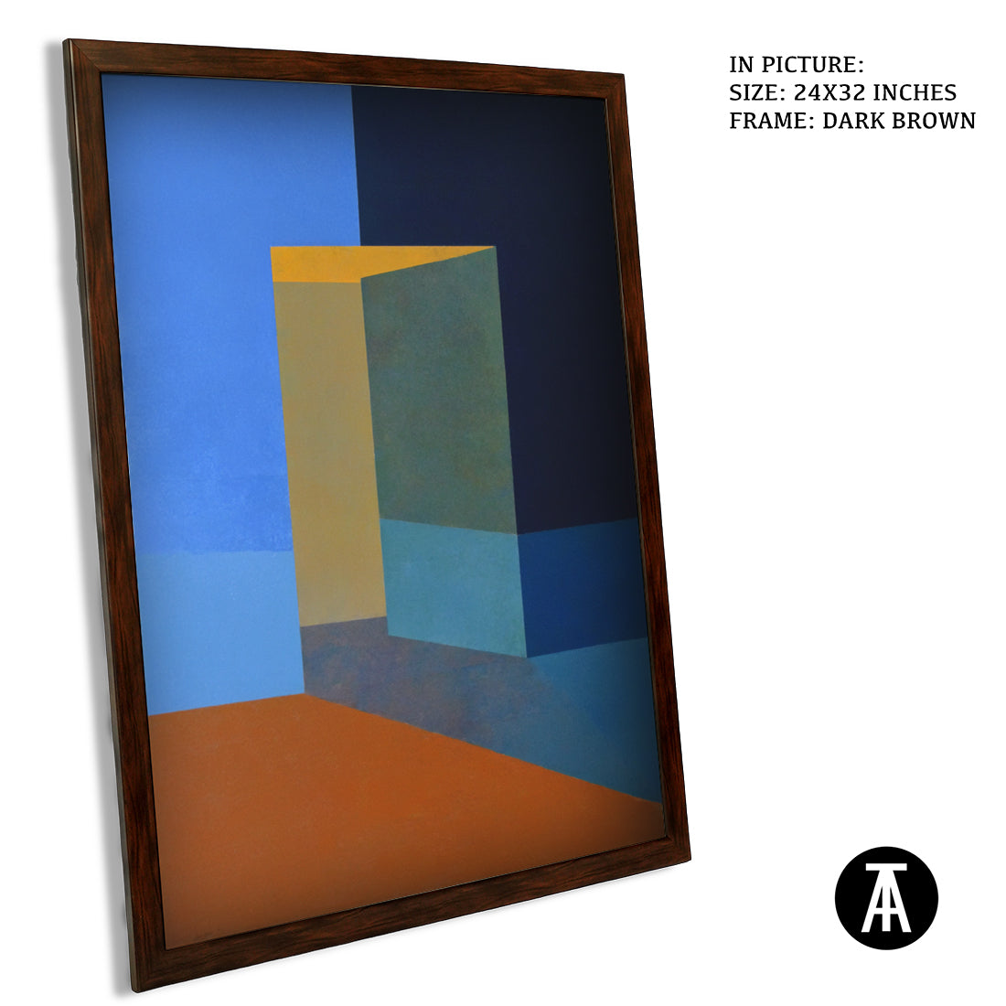 Artwork in Dark Brown Frame