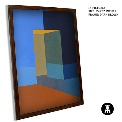 Artwork in Dark Brown Frame
