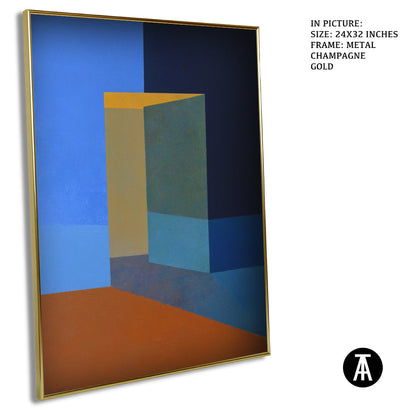 Artwork in Metal Champagne Gold Frame