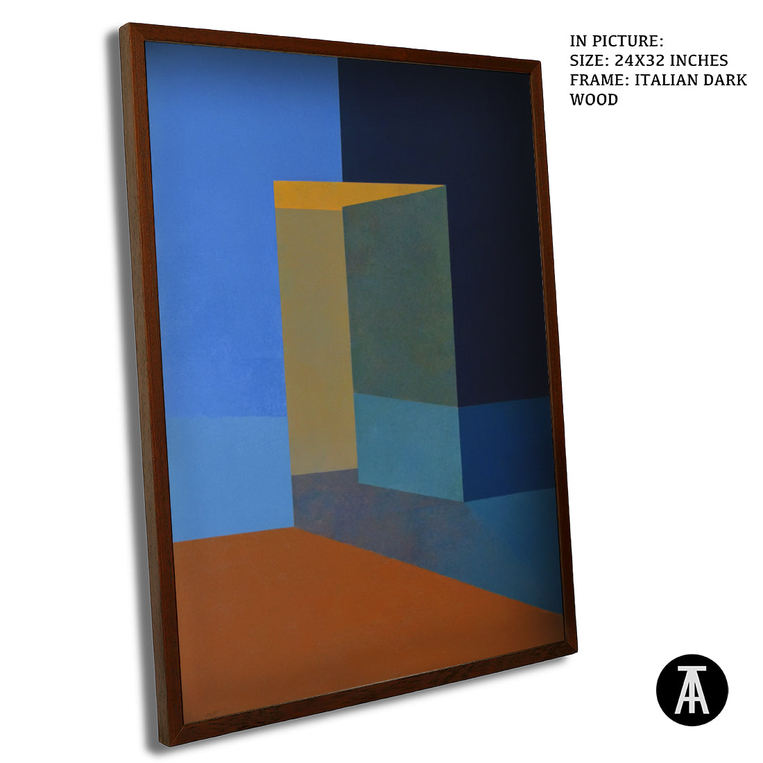 Artwork in Dark Wood Frame
