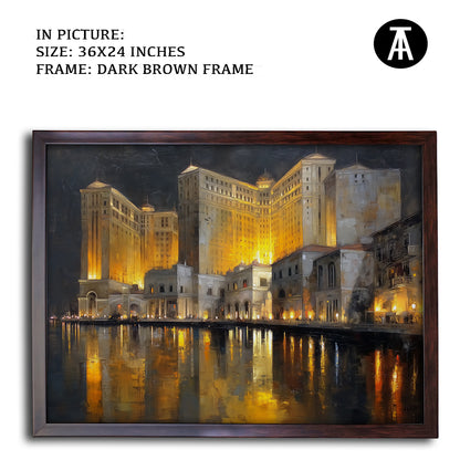 Artwork in Dark Brown Frame