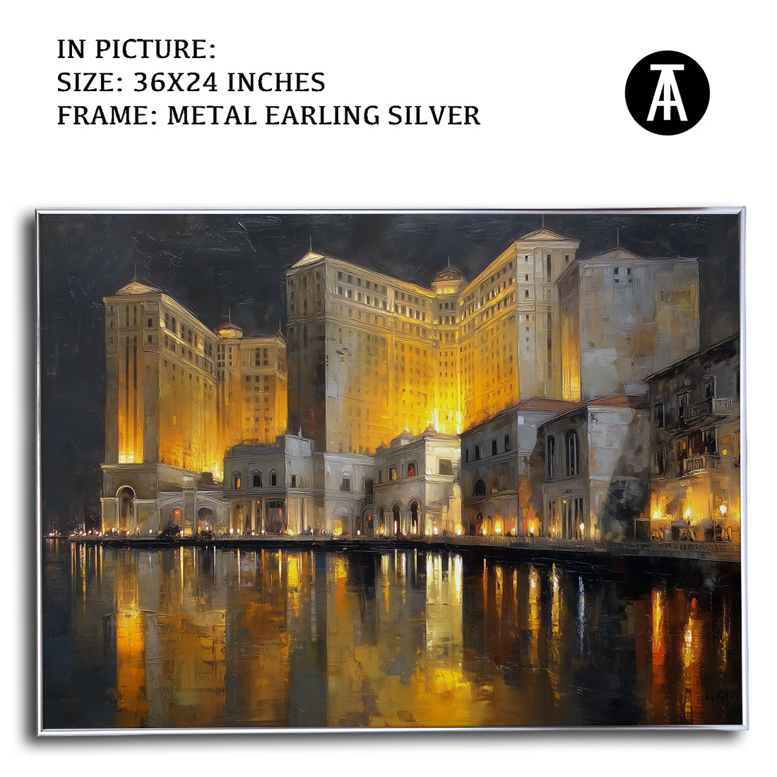 Artwork in Metal Earling Silver Frame