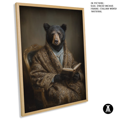 Artwork in Natural Wood Frame