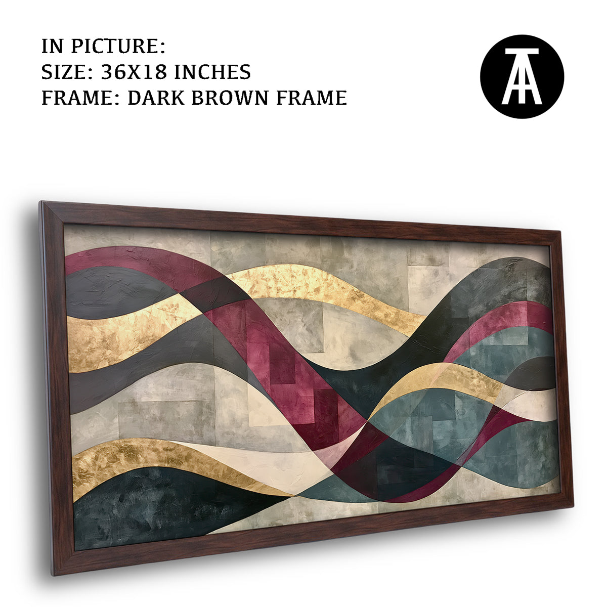 Artwork in Dark Brown Frame