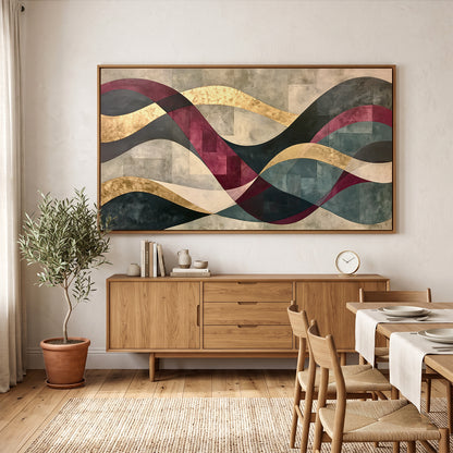 Abstract Painting in a Lifestyle Setting