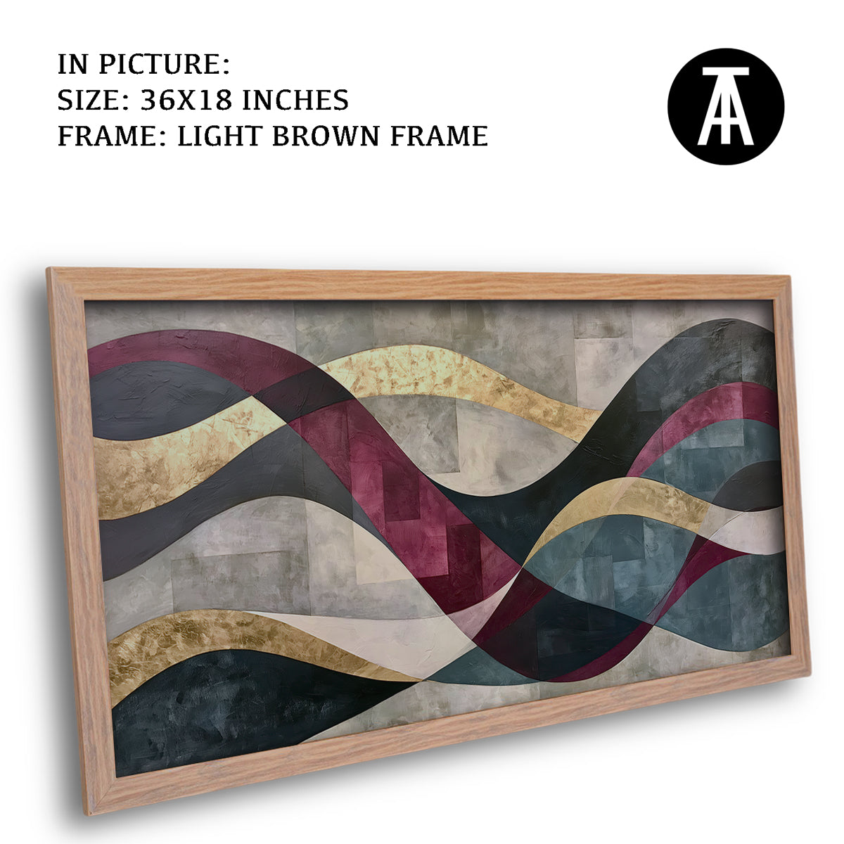 Artwork in Light Brown Frame