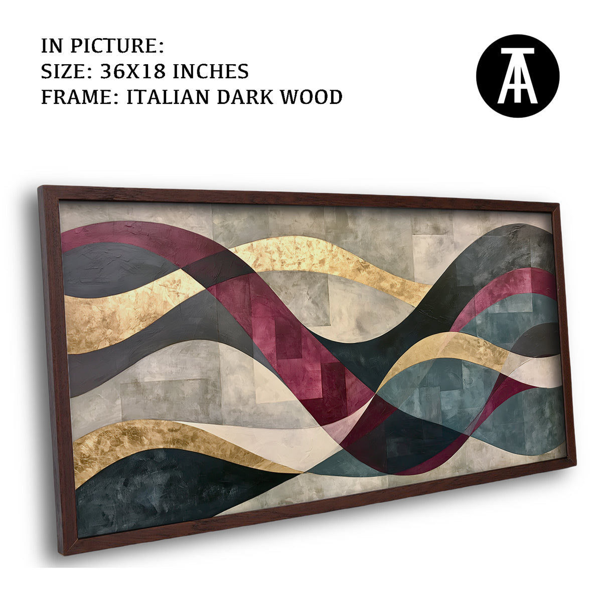 Artwork in Dark Wood Frame